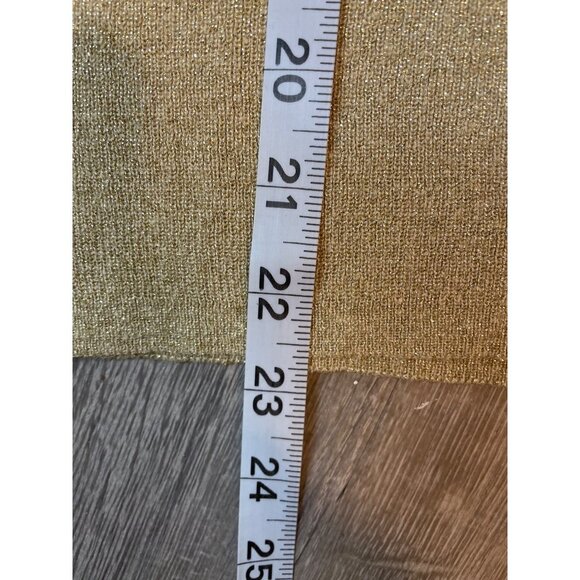 Vintage 90s John Paul Richard Gold Metallic Collared Pullover Silk Blend Top - Picture 9 of 9